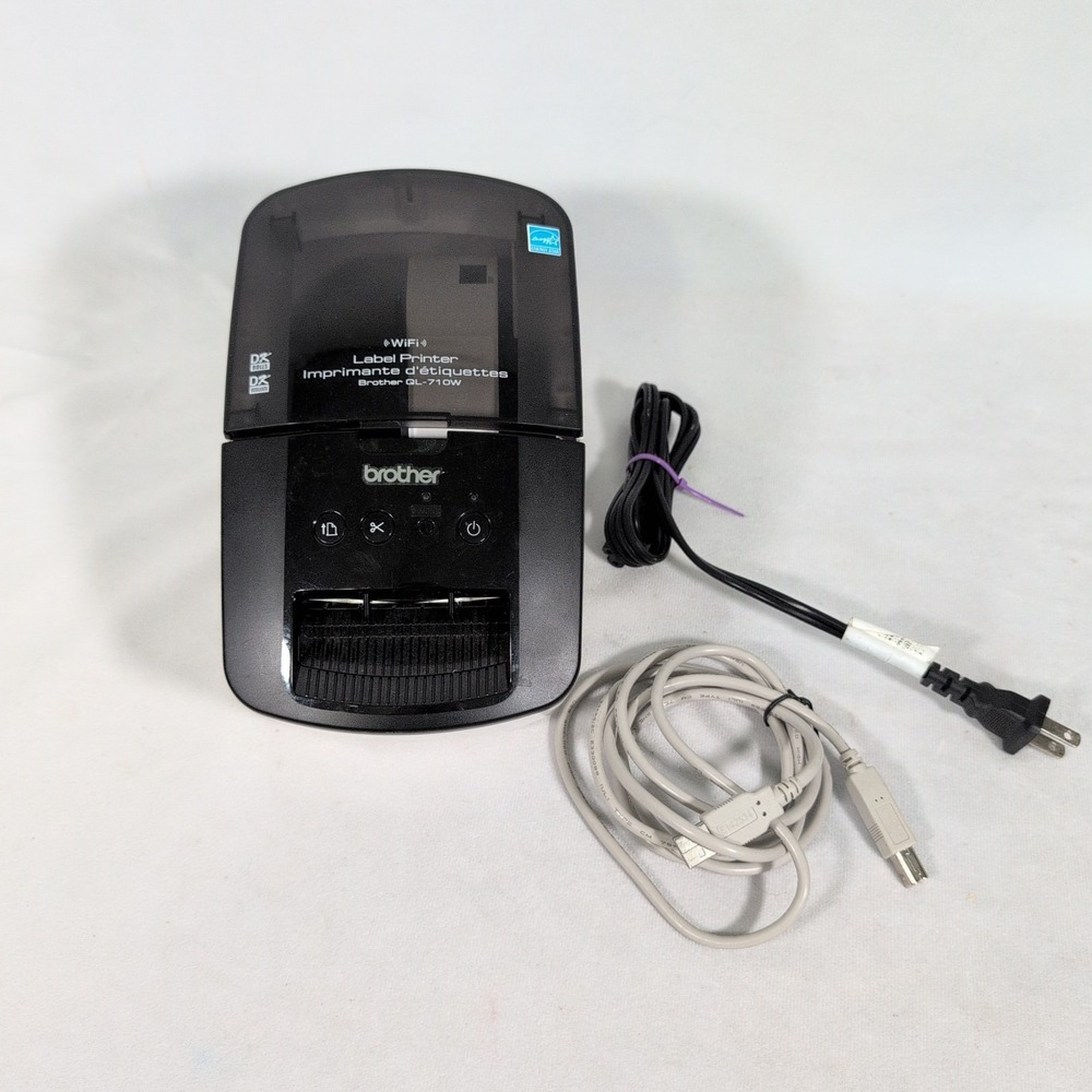Brother QL-710W WiFi Wireless Thermal Label Printer Tested w/ Cord & Labels